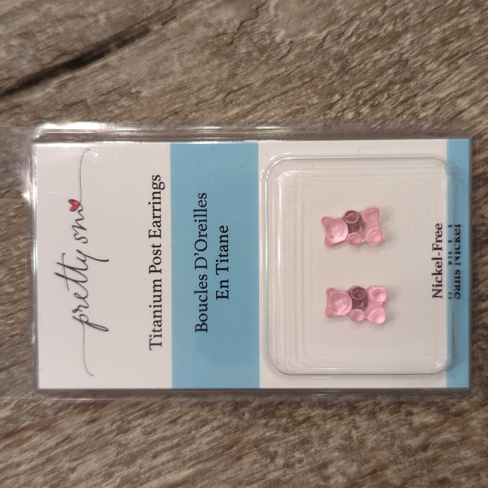NWT Gummy Bear Pink Earrings